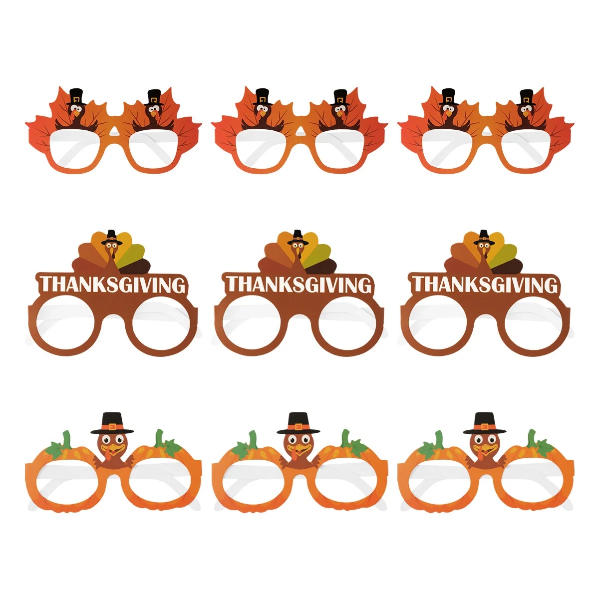 Thanksgiving Photo Booth Props Friendsgiving Party Favors Turkey Glasses Eyeglasses