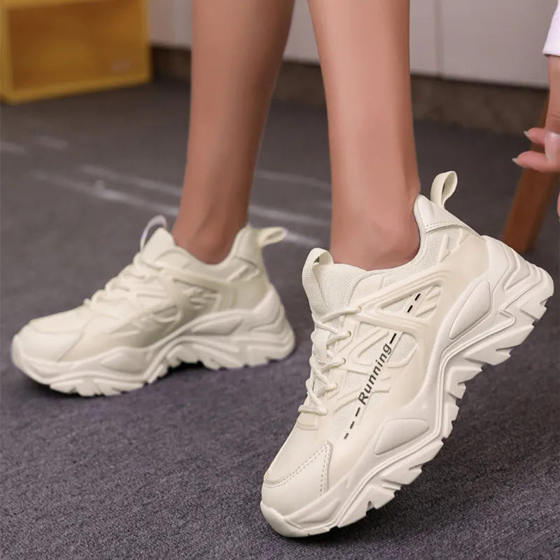 

Shoes For Men Women's Chunky White Luxary Sneakers Ladies Running Casual Shoes Fashion Light Male Tenis Sports Fitness Footwear