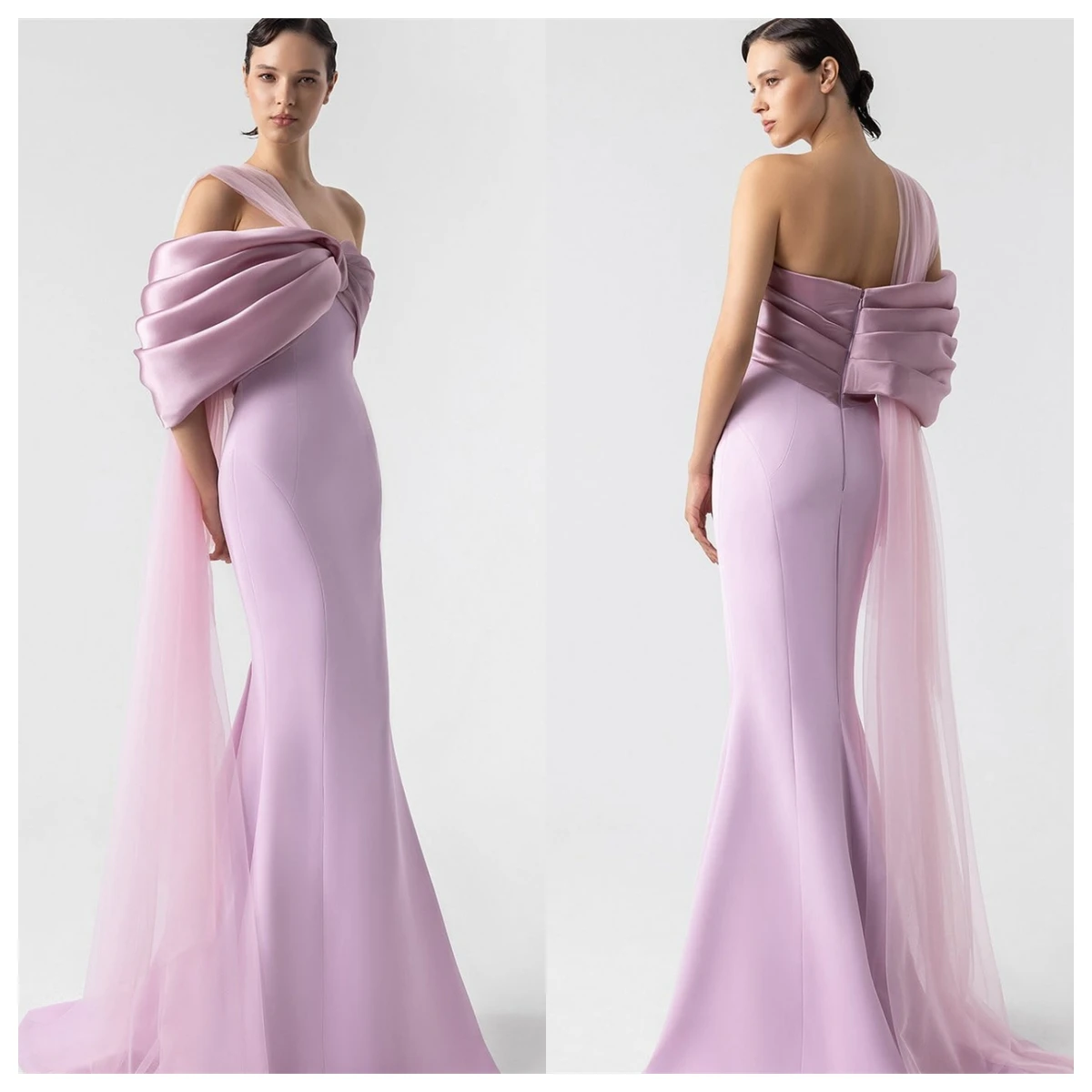 

Customized Elegant Purple Jersey Evening Dress Strapless Sleeveless Special Occasion Gowns Luxury Bespoke Occasion Gowns