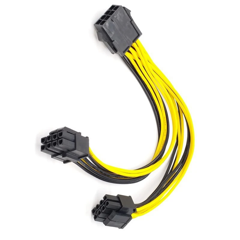 CPU 8 Pin Female To Dual Pcie 2X 8 Pin (4&4) Male Power Adapter Splitter Cable For Motherboard Power Adapter
