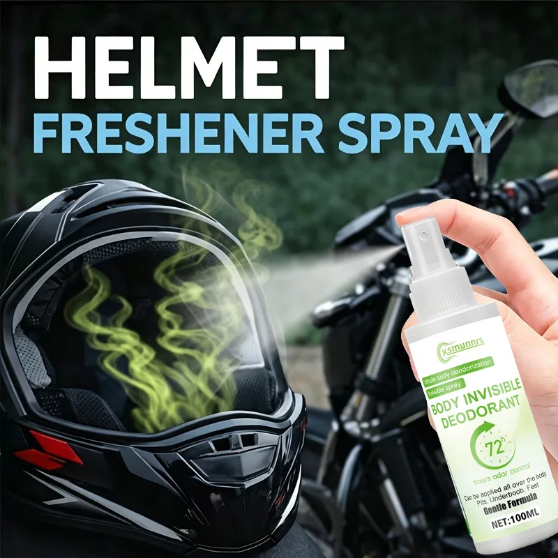 

Helmet Fresh Deodorizing Spray for Daily Helmet Liner Care, Eliminates Musty Odors and Keeps Helmets Fresh. No Water Washing Req