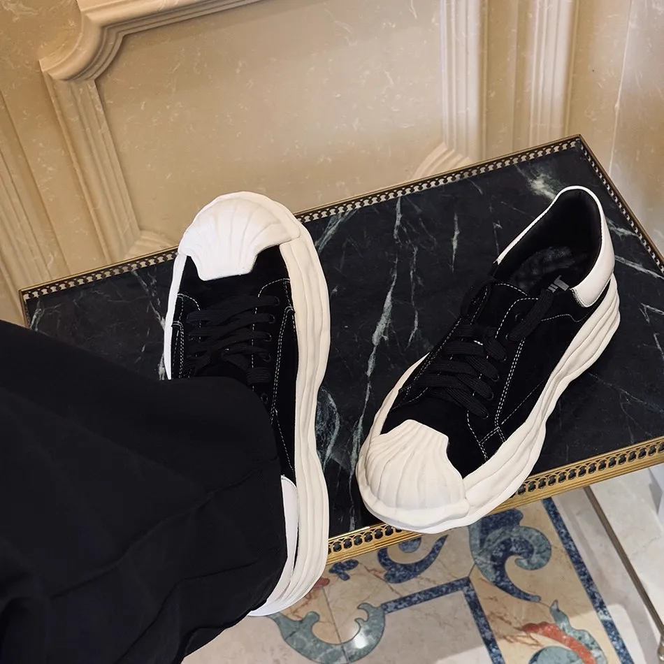 JINIWU 2026 Autumn Winter New Silver White Men Dad Shoes 8CM Height Increasing Genuine Leather Trendy Casual Sneakers
