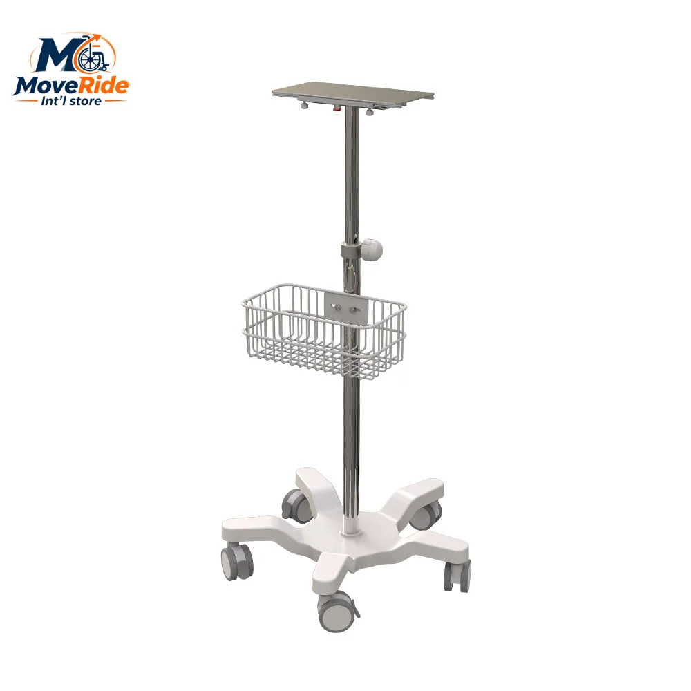 Monitor trolley, instrument cart, instrument trolley, equipment aluminum alloy tabletop, mobile stainless steel instrument cart