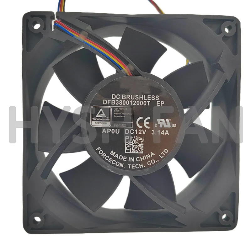 

12038 12cm DFB380012000T AL0S 12V 3.14A Violent Heat Dissipation Fan