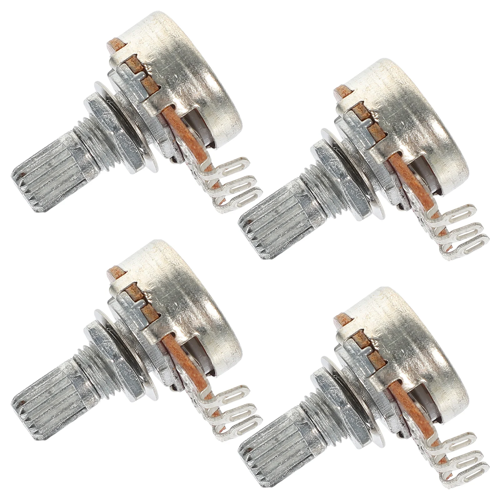 

4pcs Potentiometer 500K Linear Taper Replacement Audio Volume Control Electric Guitar Parts Split Shaft Small Push Button