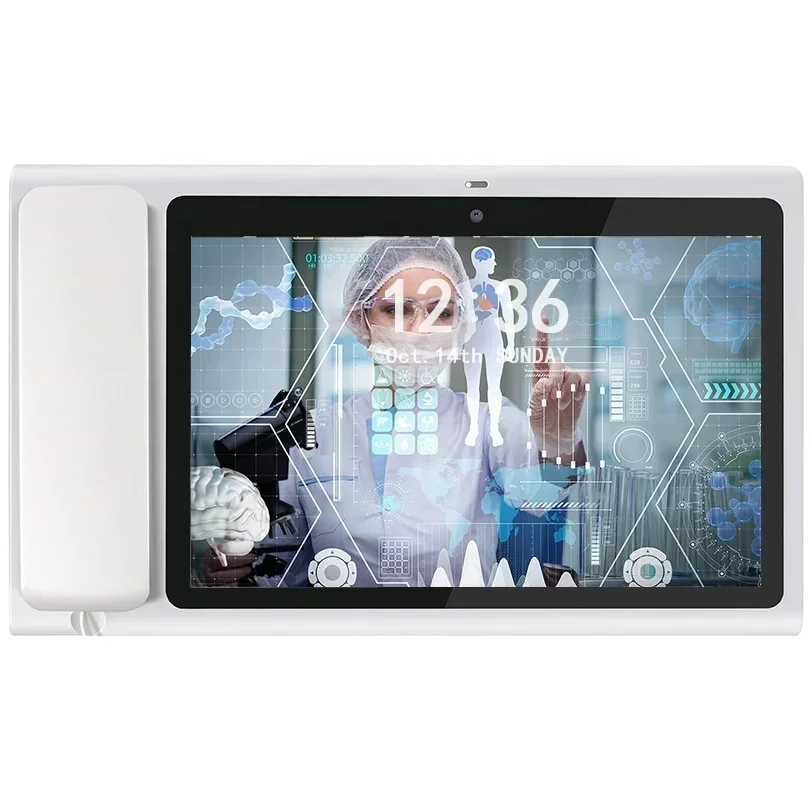 2025/فولتي شاشة تعمل باللمس أندرويد HD الصوت والفيديو الهاتف الثابت الهاتف بلوتوث سماعة هاتف مكتبي لسماعة خارجية 303*1