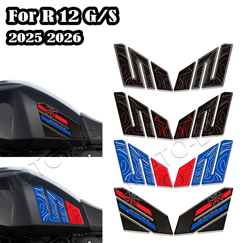 Motorcycle For R12GS R12 G/S G S Off-Road Off Road Tank Pad Side Grips Gas Fuel Oil Knee Protector Stickers Decals 2025 2026