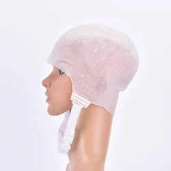 Silicone Hair Highlights Cap With Needle Reusable Hair Coloring Cap Hair Dye Hat