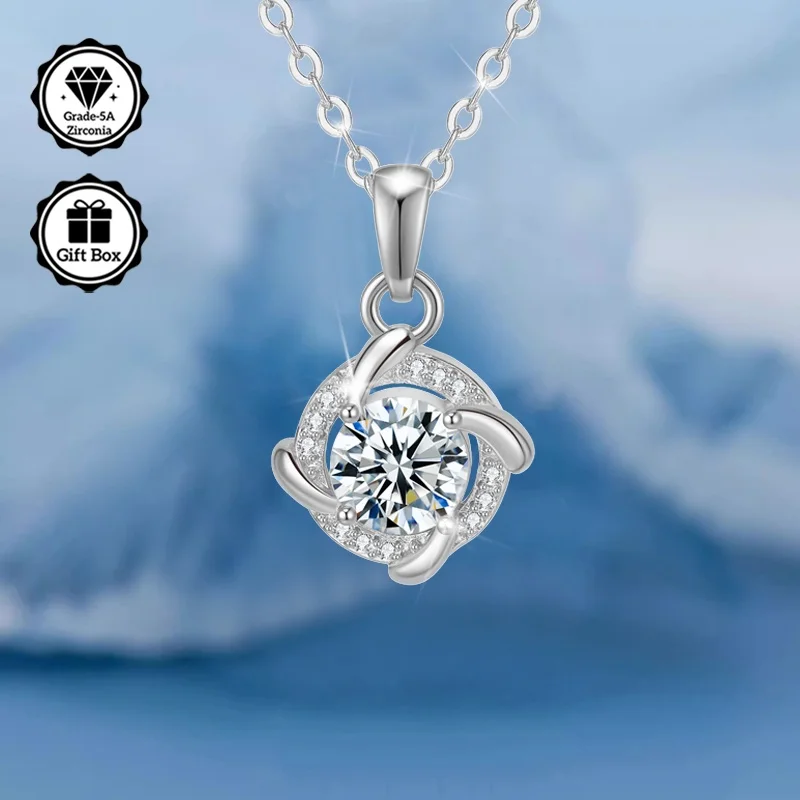 

Ювелирные изделия для женщин, гипоаллергенное колье, рождественский подарок, 1-каратное колье из циркония для женщин, ювелирные изделия высокого качества