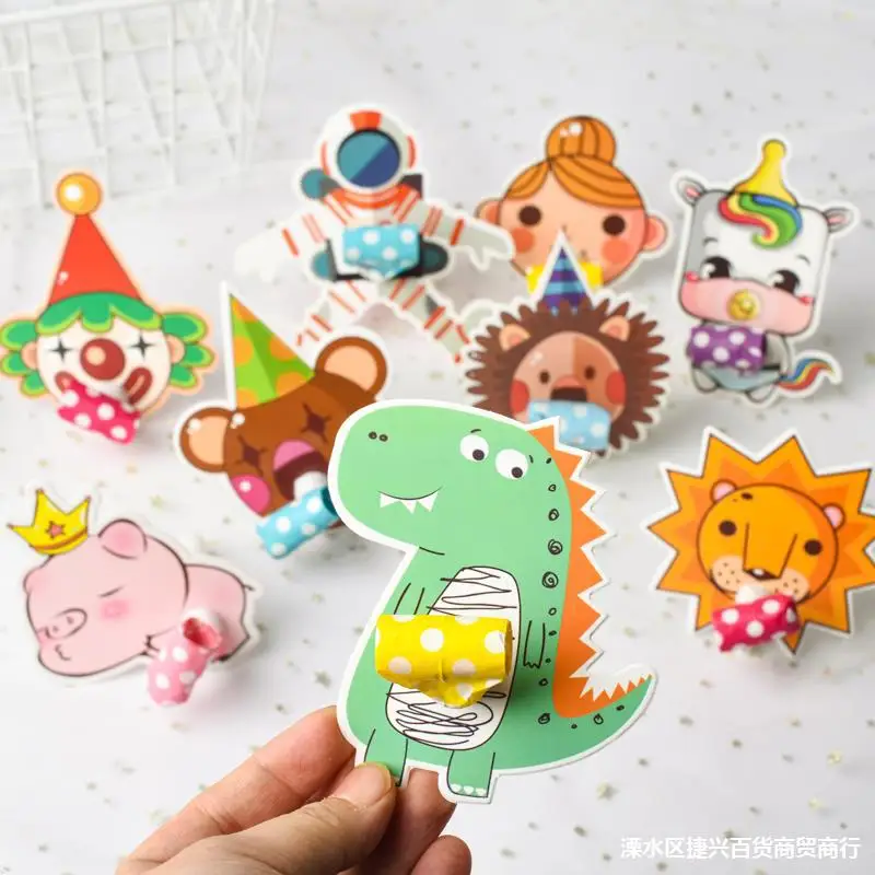 Colorful Cartoon Animal Whistles Kids Childrens Birthday Party Blowing Dragon Blowout Baby Birthday Supplies Toys