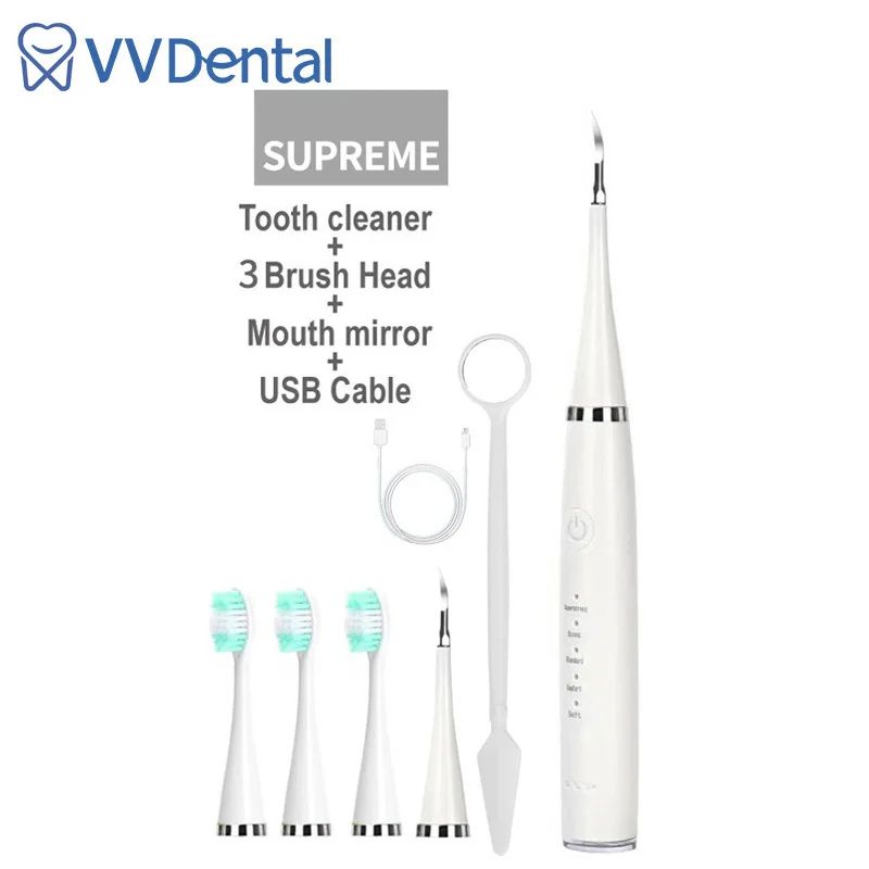 Electric Teeth Cleaner Whitening Dental Calculus Scaler Plaque Coffee Stain Tartar Removal High Frequency Sonic Toothbrush