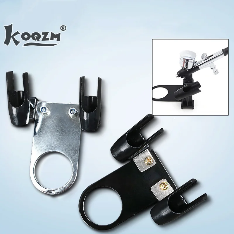 

Mini Simple Airbrush Holder Attach Compressor 2 Capacity Spray Gun Holder Accessories Stand Support Airbrushes Paint Hobby