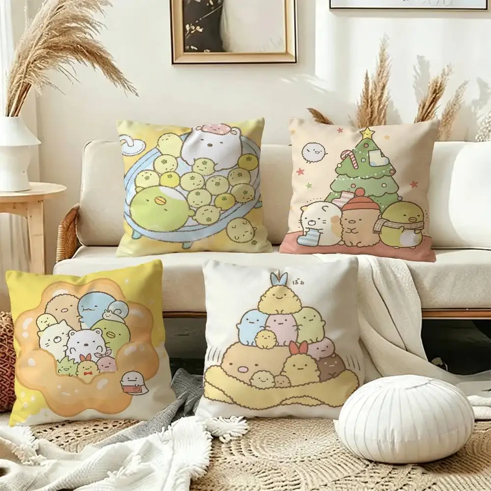 Anime S-Sumikko G-Gurashi 45*45cm Cushion Cover Pillow Cover Decor Pillowcase Home Pillowcase for Couch Pillow