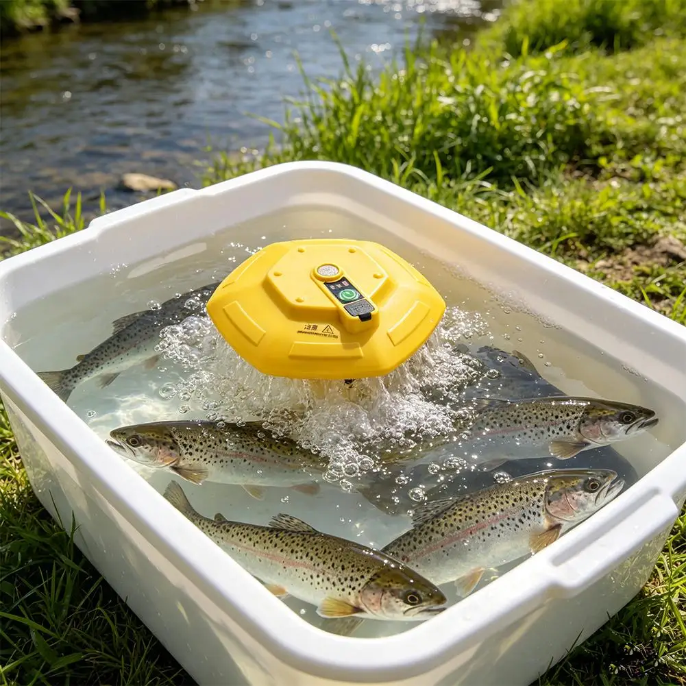Floating Fishing Aerator Pump 14H Long Battery Life Quiet Smart Portable Oxygen Machine For Outdoor Live Fish Bait Bucket view 5