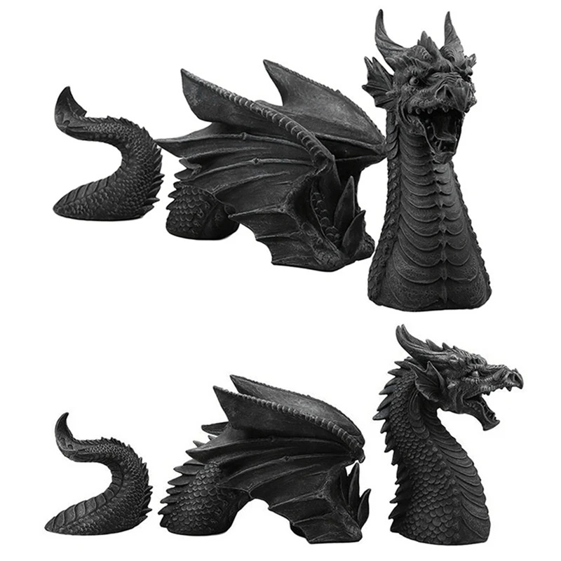 The Gothic Dragon Garden Statues,Dragon Animal Figures,Ornaments For Patio,Office Decoration view 4
