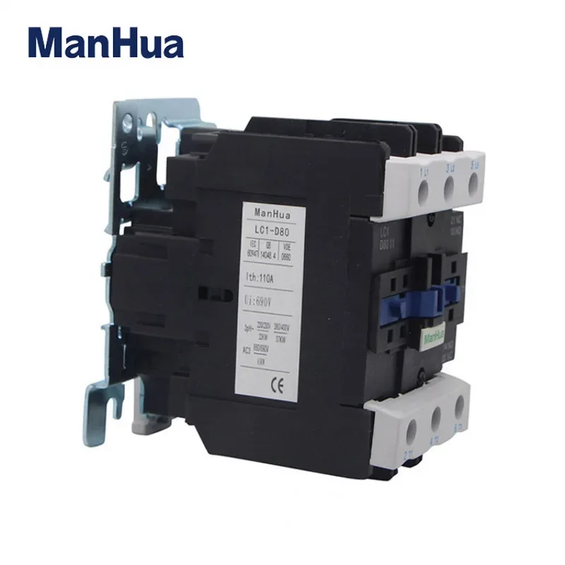 ManHua LC1-D80 AC Three-phase Contactor 220VAC Magnetic Contactor For Electrical Elevator