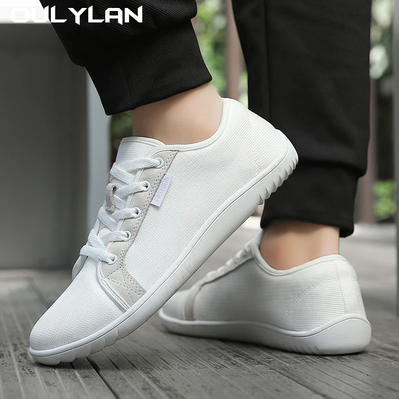 Oulylan Mens Barefoot Shoes Running Wide Toe Box Shoe Tennis Walking Shoes Breathable Wide Width Sneakers for Men Women