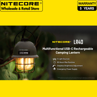 NITECORE LR40 Multifunctional USB-C Rechargeable Camping Lantern with 3 Light Sources & Stepless Brightness Adjustment