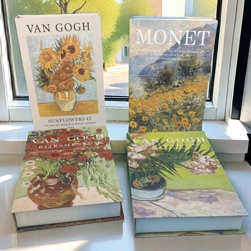 

Monet Boho Decorative Books Abstract Luxury Fake Book Storage Box Home Decor Coffee Table Bedroom Ornaments Interior Decoration