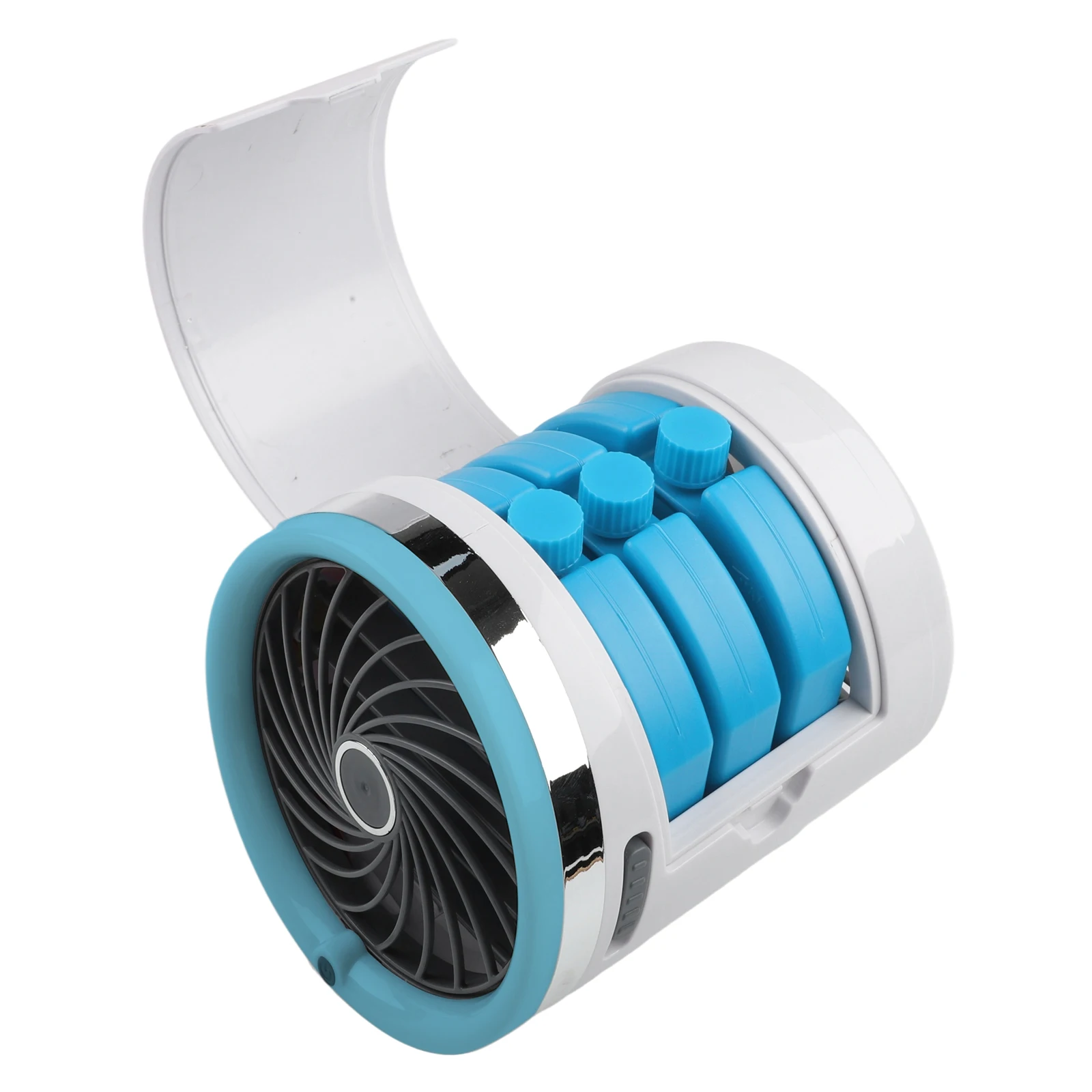 Cool Down 15*17.5*15cm 3 Fan Ice Pack Fan Adjustable Airflow Enhances Cooling Effect For Travel For Home Cool Down