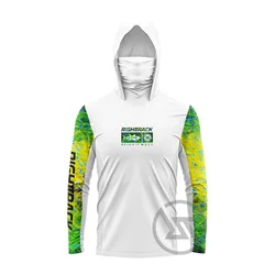 RT Performance maschera da uomo felpa con cappuccio camicie da pesca manica lunga protezione UV maglia escursionismo campeggio abbigliamento Angling