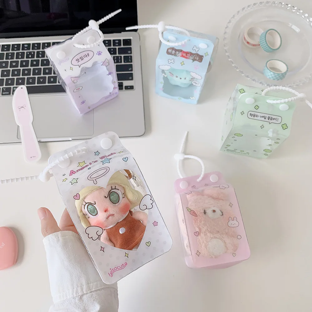 Hot selling Fashion Love Clover Transparent Doll Bag Cute Girl Crossbody Bag Pendant Decoration Handmade Display Storage Bag
