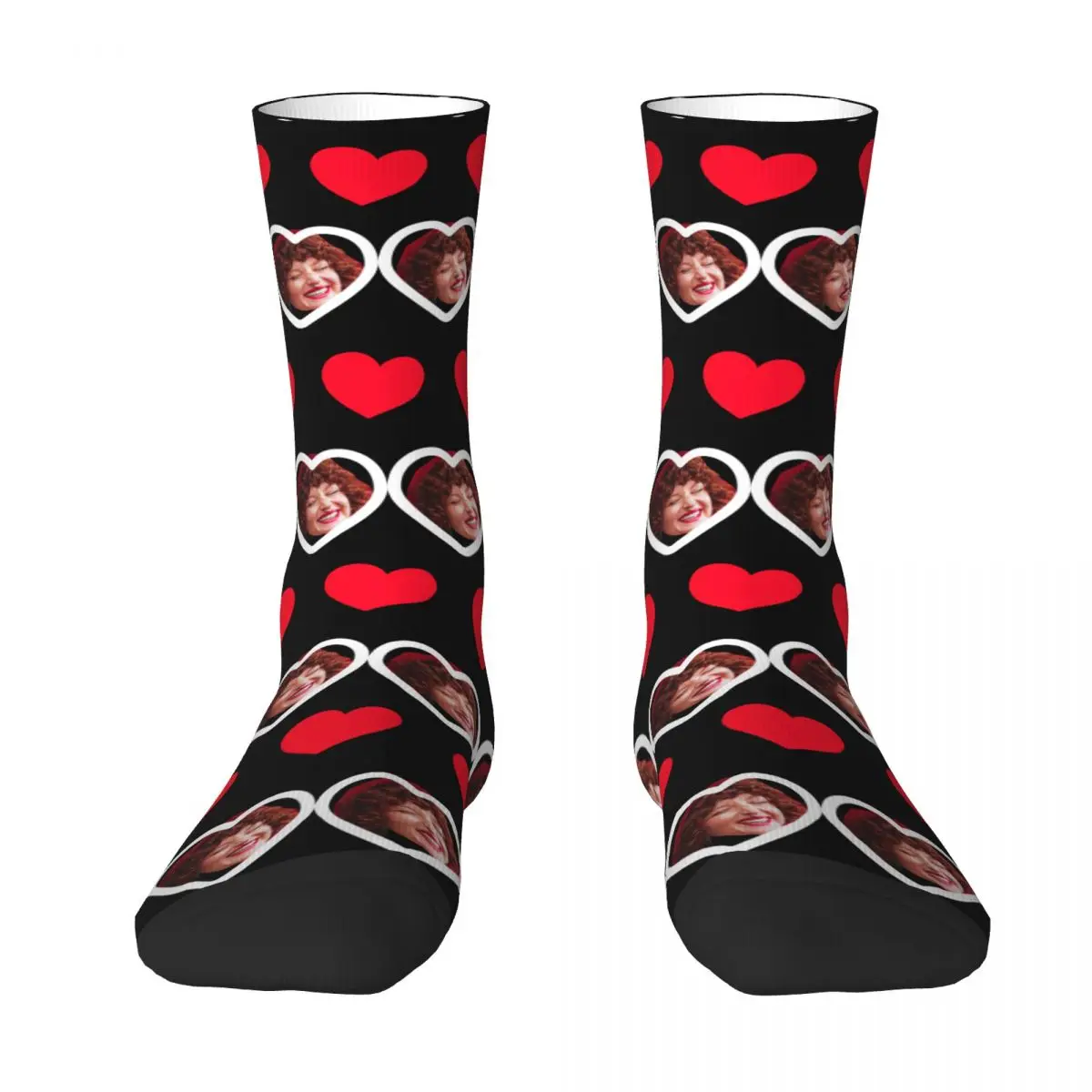 

Custom Socks with Face Picture, Personalized Unisex Funny Socks Gifts for Men Women Cat Dog Lovers Valentine's Day