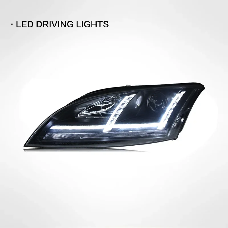 KQX Car Accessories Lamp Headlight Light For Audi TT 2006-2014 LED DRL Projector Front Headlamp Brake Turn Signal Lamp Plug And