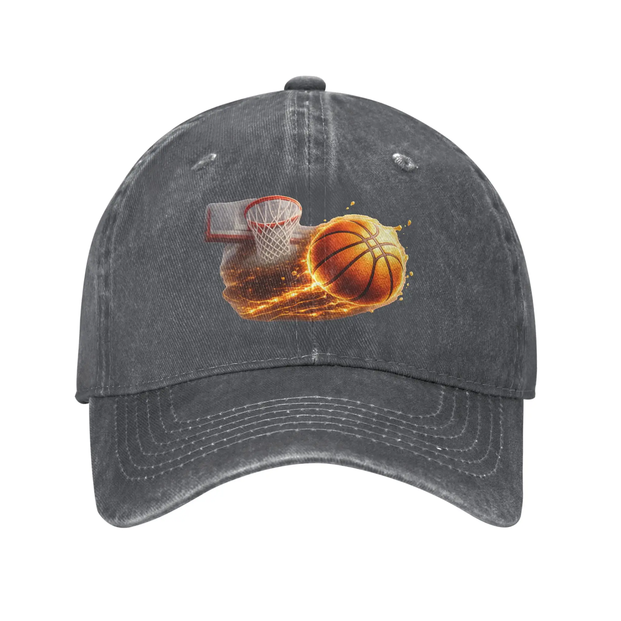 Fashion Surreal Basketball Slam Art   Dynamic Hoop Sports Design baseball cap  Couple Outfits Cap Female