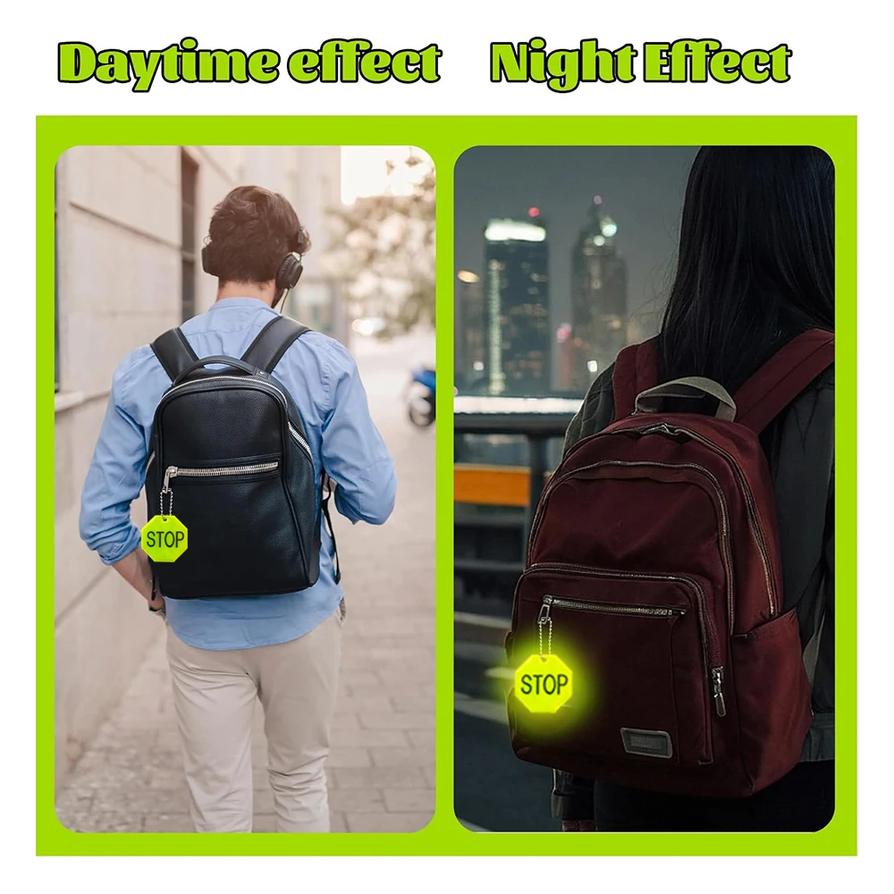 10 قطع الإبداعية وقف إلكتروني المفاتيح عاكس تحذير قلادة ليلة السفر دراجة حقيبة قلادة الملحقات #5