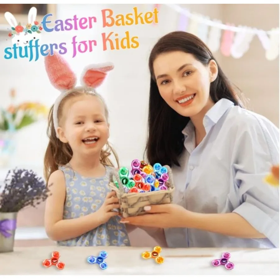 Gigilli 12 paquets Fidget Spinners pour adultes éclairent les cadeaux de fête pour 4812 sacs de cadeaux stuffers tdah jouets sensoriels Fidget en vrac G