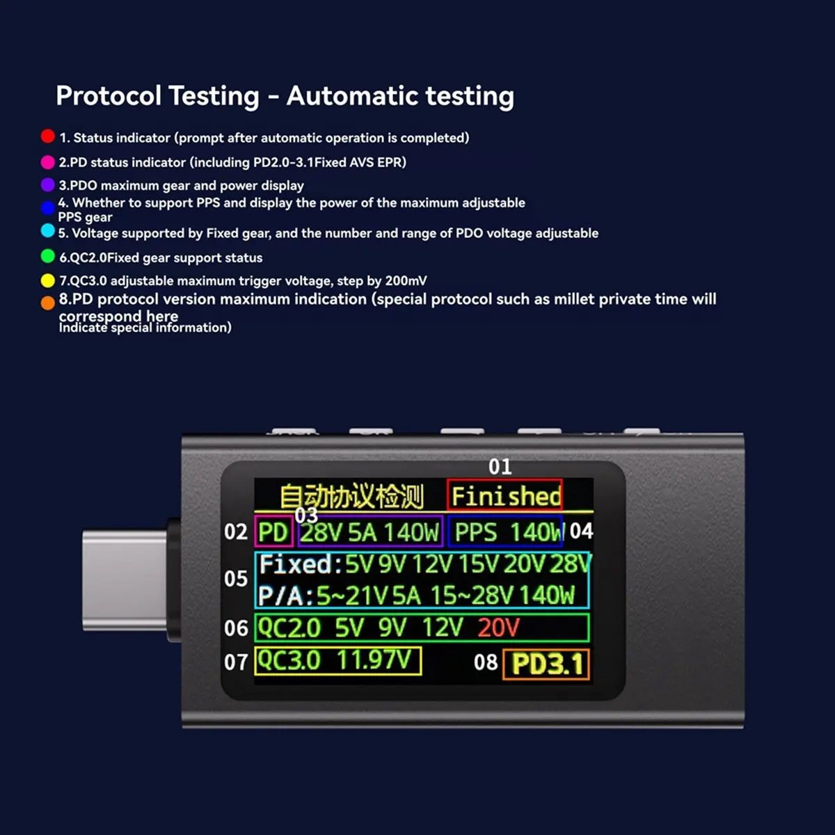 fits-for-kws-x1-power-meter-type-c-tester-multifunction-digital-display-dc-voltage-ammeter-power-meter-for-electrician-tool