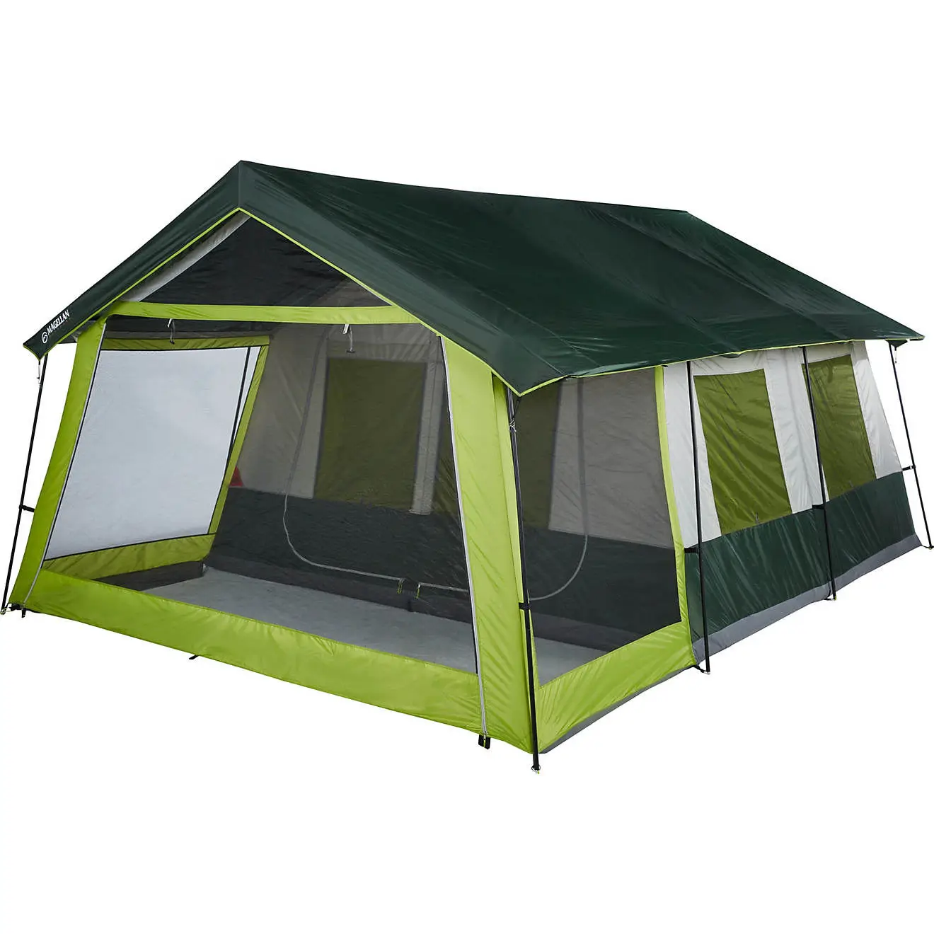 OEM Event Outdoor Camping Big 3 Room Clear Mosquito Tent 10-12 Person Family Carpas Camping Equipment Tent