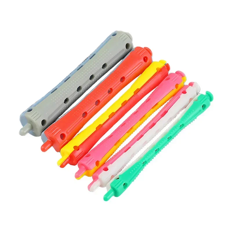 女性用の柔軟なプラスチック製カーリングロッド,ヘアローラーアクセサリー,ポータブルルート絞り器,12個