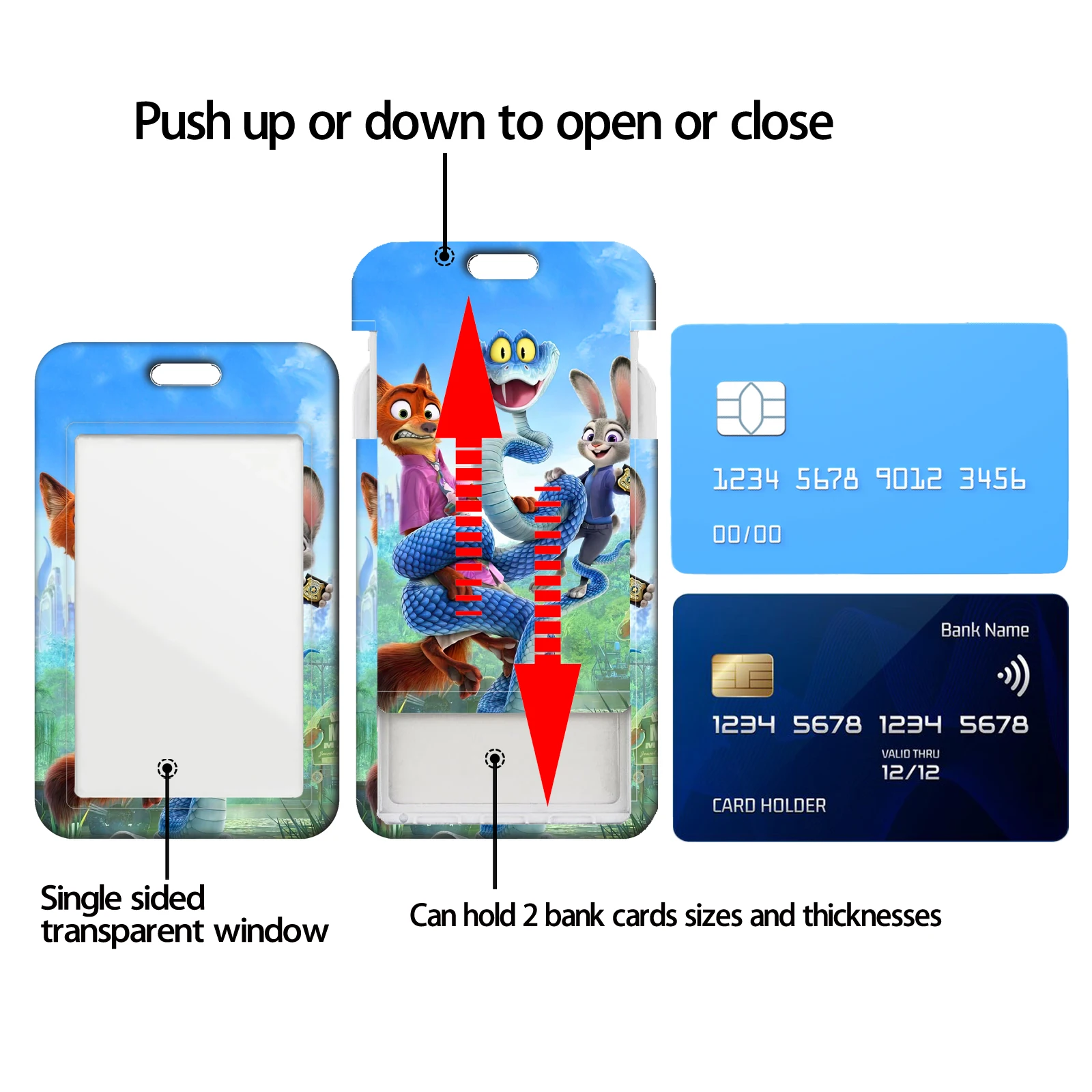 สายคล้องคอพร้อมที่ใส่บัตรการ์ตูนดิสนีย์ ซูโทเปีย สำหรับผู้หญิง ของใหม่ ที่ใส่บัตรแบบคล้องคอสำหรับนักเรียน ของขวัญสำหรับเด็ก