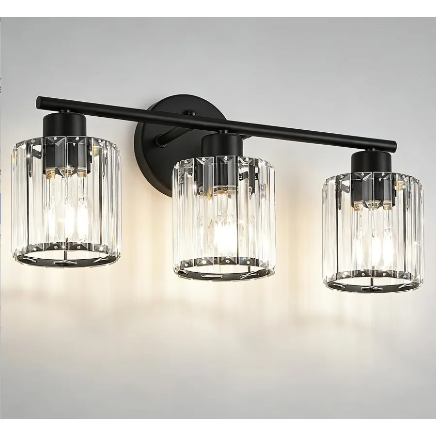 

Crystal Bathroom Light Fixtures Bathroom Lighting Fixtures Over Mirror Modern Vanity Lights for Mirror Restroom Bedroom Ceramic