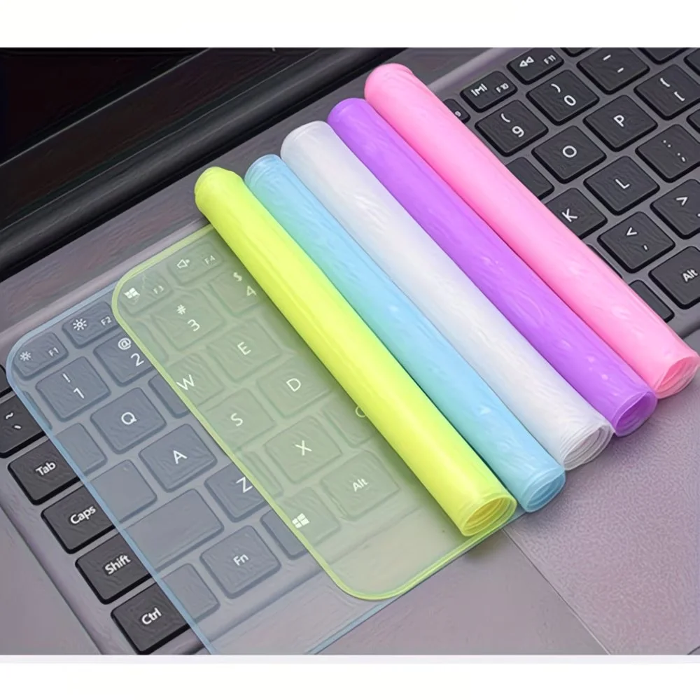 1PC Silicone Laptop Keyboard Cover, Flexible Washable Dustproof & Durable, Laptops Warm Reminder: Please check the size carefull