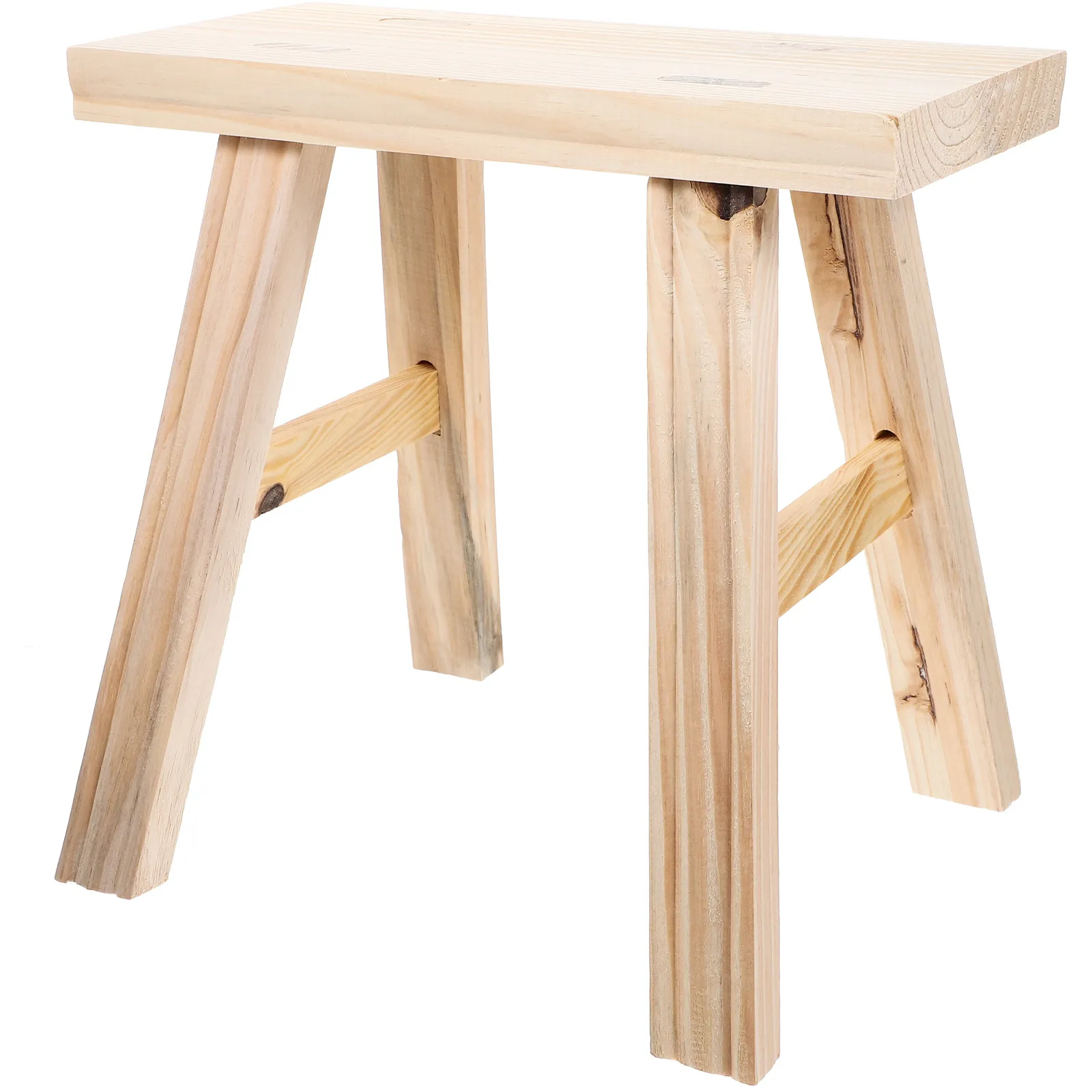 Small Wood Stool Non Slip Step Stool for Bathroom Foot Washing Practical Use Plant Table Indoor Small Wooden Stools