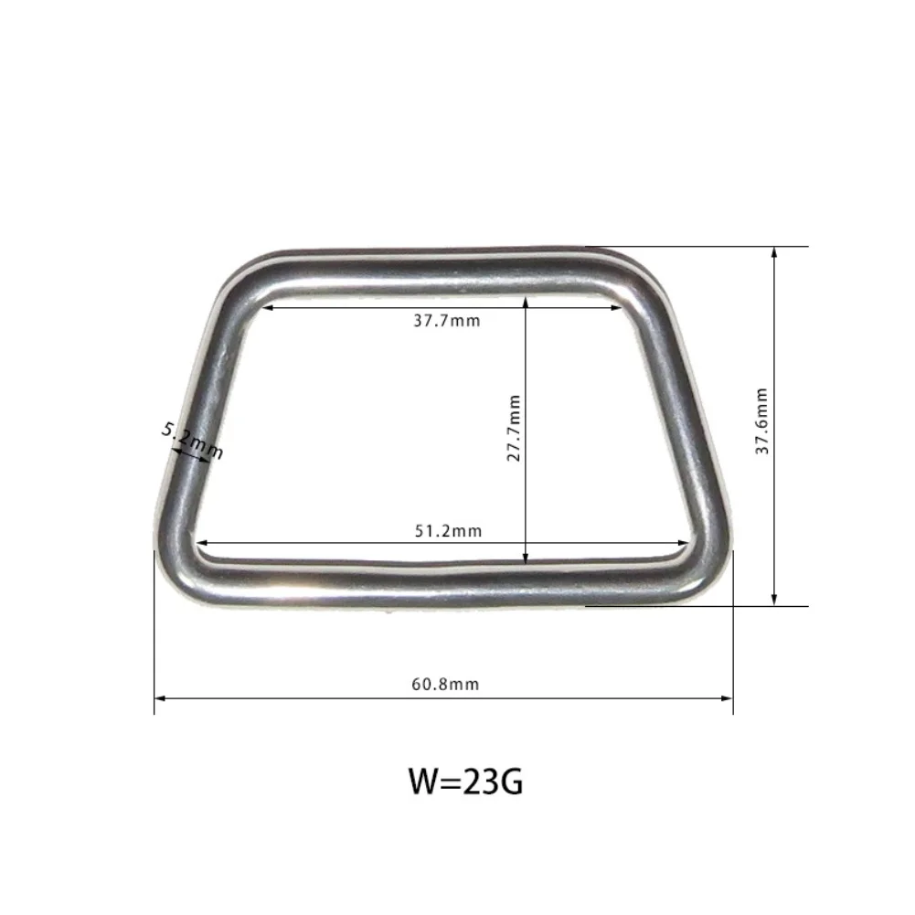 For Scuba Diving Stainless Steel Trapezoid Fastener for BCD Side Mount Backplate Rig 6.08x0.52x3.76cm 23.5g 304/316