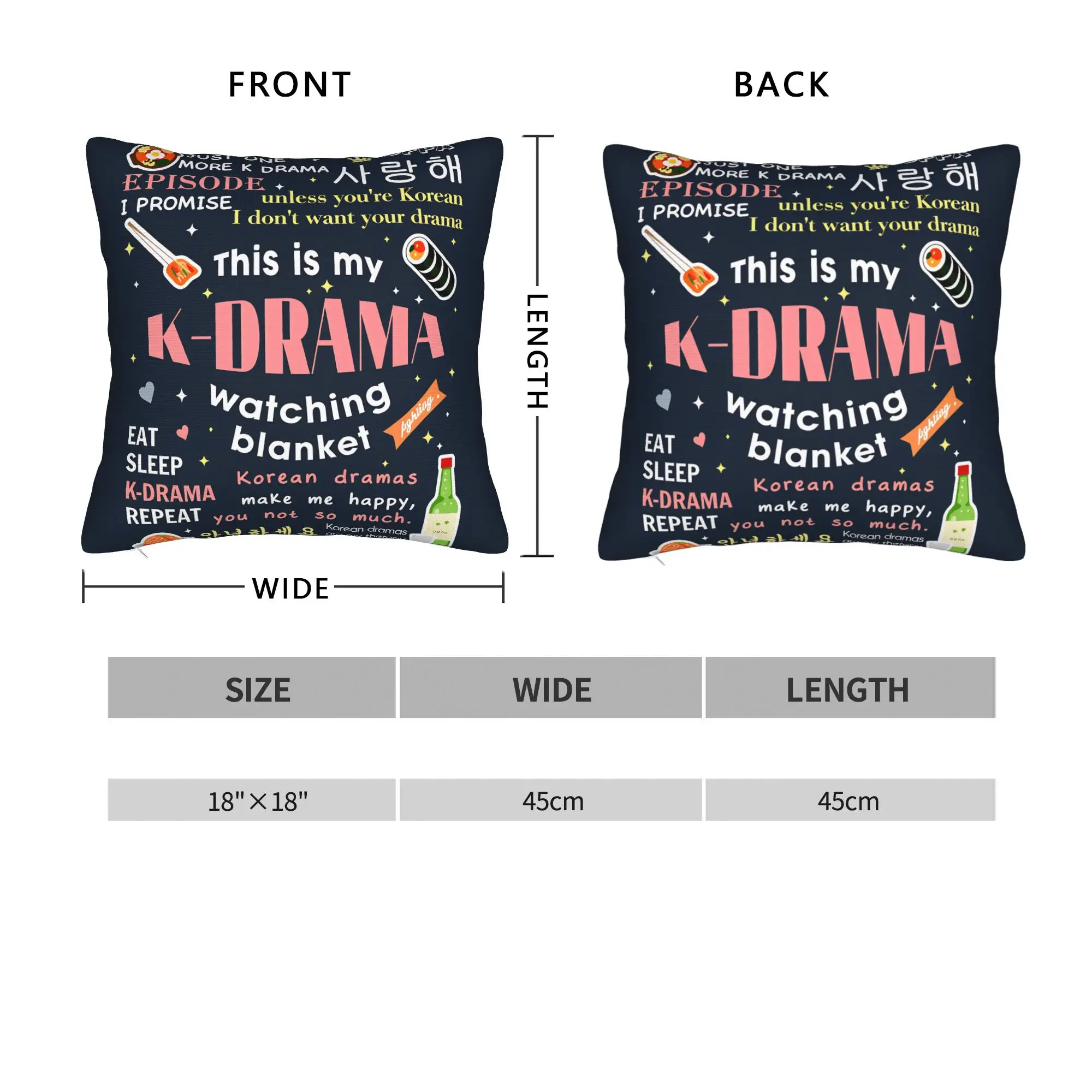 Korean Drama Gifts Kdrama Merch Pillow Cover  Vintage Pillow Case For Sofa Bedroom Home Decor Cushion Cover Square Pillowcases