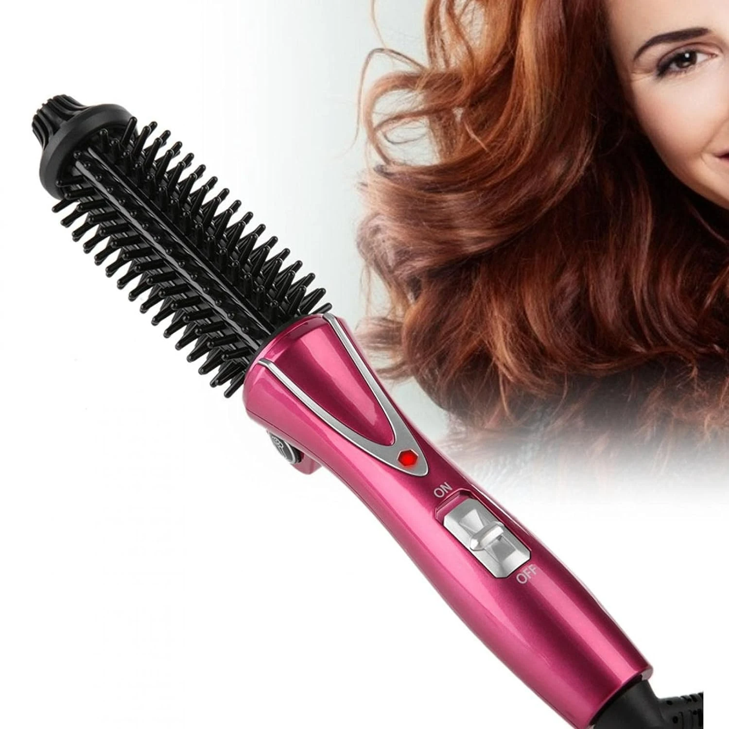 

Portable Stylish Hair Curling Comb for Easy Styling; Travel-friendly Volumizing Hot Air Curler; Salon-Quality Curling Brush for