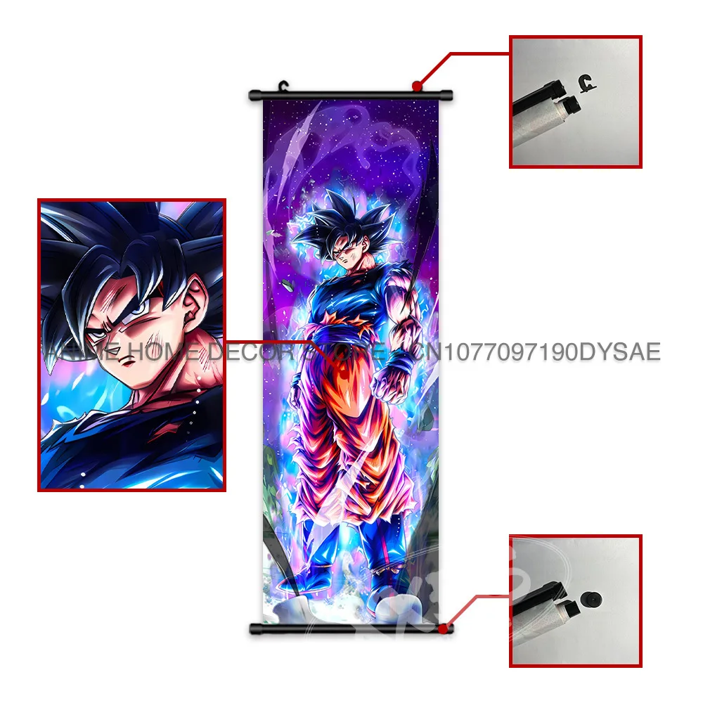 Dragon Ball Posters Anime Figures Wall Art Frieza Home Decor VegetaIII Scrolls Picture Goku Hanging Painting Son Gohan Wallpaper