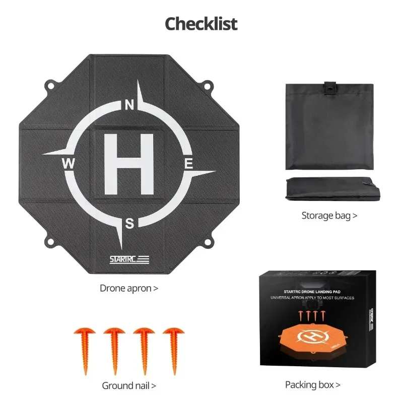 STARTRC Drone Landing Pad universale impermeabile portatile veloce pieghevole eliporto per DJI Mini 3 PRO Mini 2 SE Avata FPV Mavic 3 2