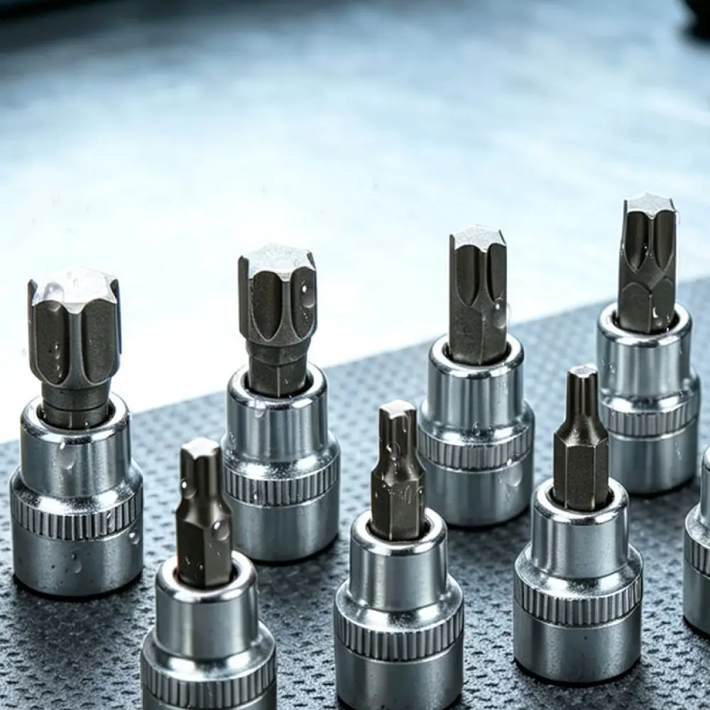 Carbon Steel Socket Set E Type Star Socket Driver Bit Kit Automotive Repair Hand Tool Hardware Maintenance Combination