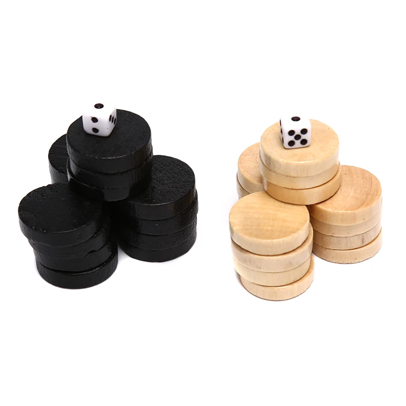 

(LA)[LA]32Pcs Draughts/Checkers/Backgammon Chess Piece for Kids Board Game Learning