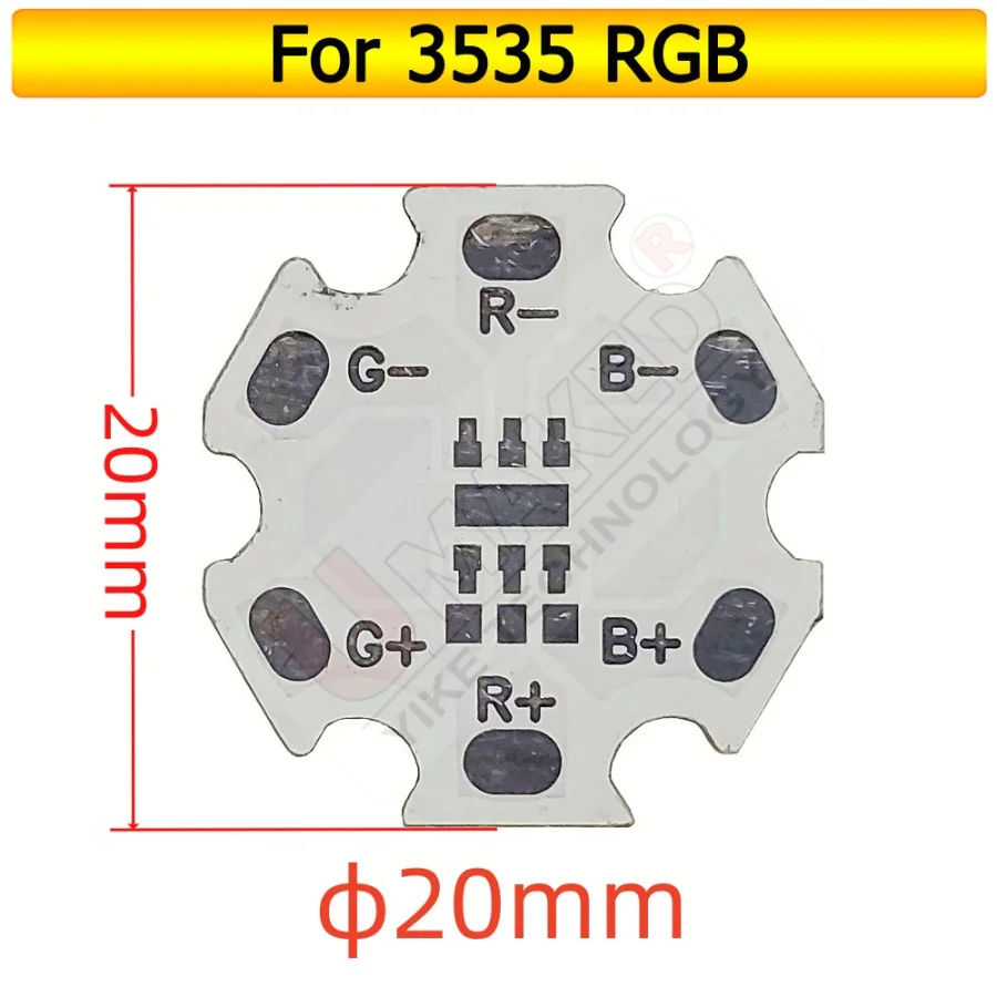 Imagem -03 - Led Pcb Placa de Alumínio para Faça Você Mesmo Luz Dissipador de Calor Placa Base Cree Xpe Xte Xpg 3535 Rgbw 20 mm 14 mm 10 mm 1000 Pcs