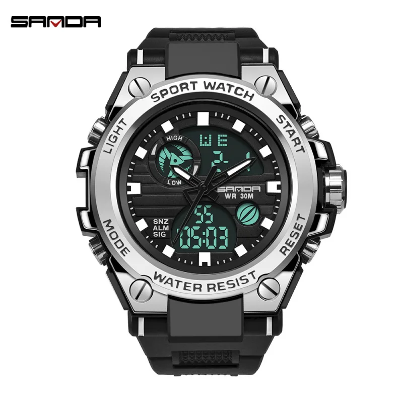 SANDA 739 G Style 2024 Men Digital Watch Wristwatch Clock Shock Military Sports Watches Waterproof Electronic Relogio Masculino