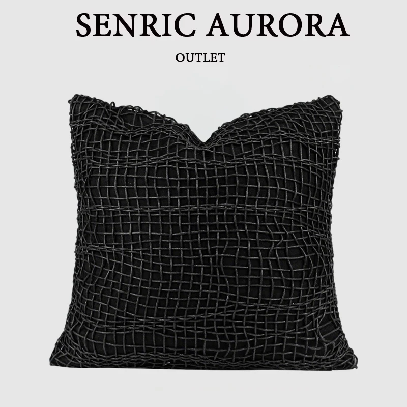 Design 30X50/45X45/50X50CM Black White Throw Pillow Cover Retro Luxury Waist Cushion Cover Decor Home Decorative Pillowcase