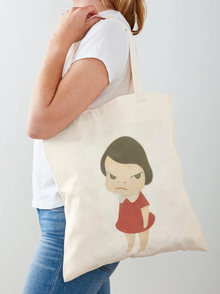 yoshimoto Nara cute baby girl in a red dress 0aint Tote Bag canvas tote bags shopper bag women Canvas Tote Bag