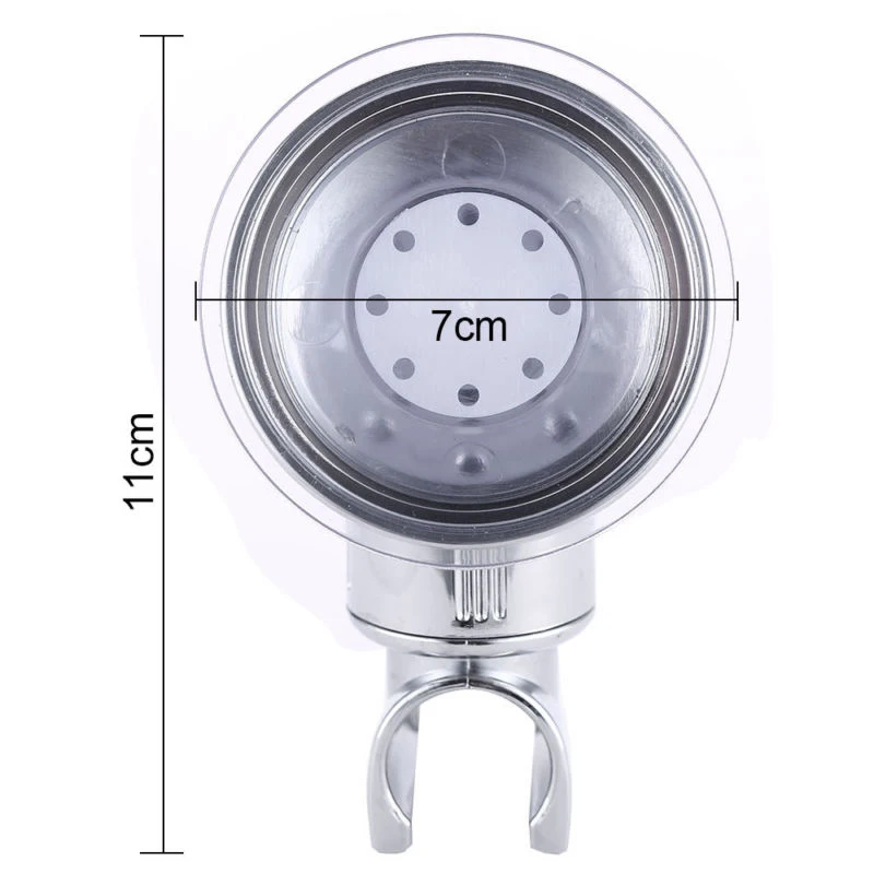 ABS Plastic Shower Head Holder with Chrome Coating and Powerful Suction Cup for Secure Wall Mount in Bathroom Spaces